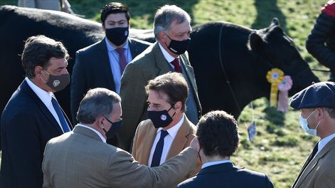 Lacalle Pou en la Expo Prado 2021. Foto: Daniel Rodriguez / adhocFOTOS