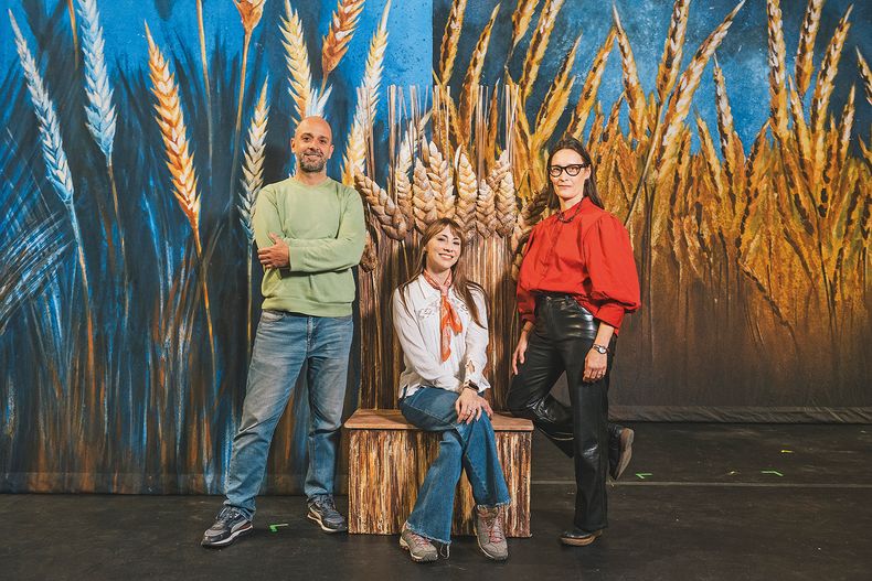 Gustavo Petkoff, Marina Sánchez y Mercedes Lalanne.