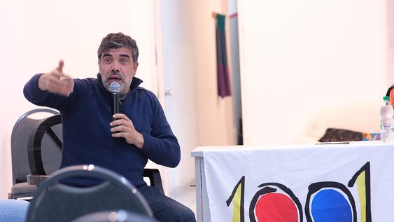 Óscar Andrade durante un acto político en la campaña electoral de 2024. Óscar Andrade durante un acto político en la campaña electoral de 2024.