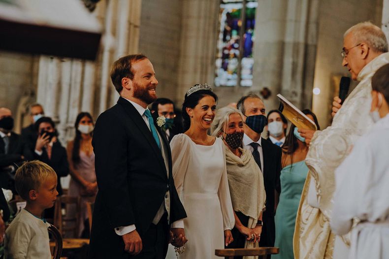 Foto: Boffano Studios. Alexandre Desjonquères (francés) y María Eugenia Schroeder (uruguaya) se casaron en el castillo Chateau de Tilly, cerca de Pont Audemer, Francia.