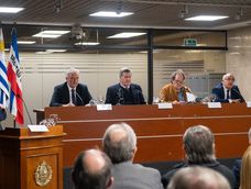 Conferencia del ciclo La Justicia en Debate en el anexo al Palacio Legislativo.