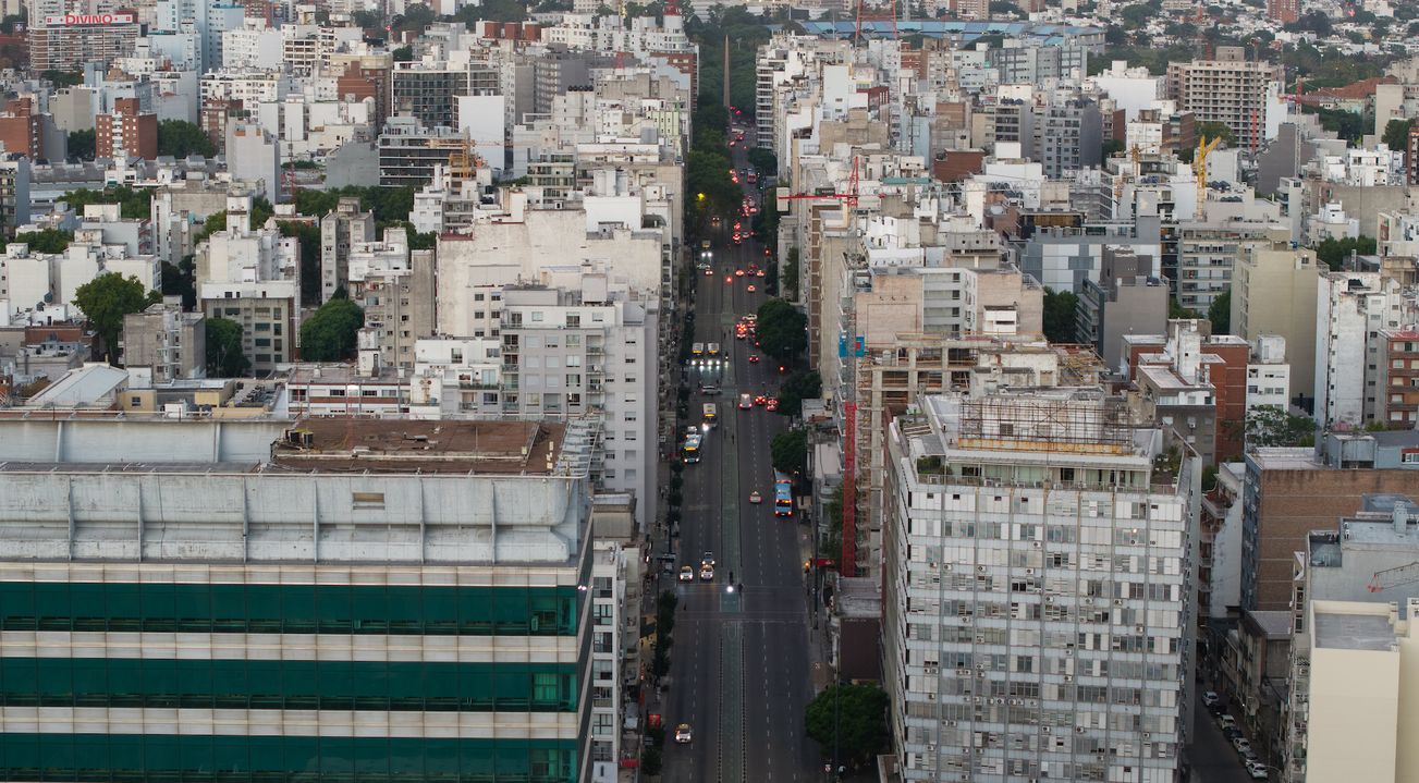 Vista aérea de la ciudad de Montevideo