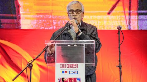 Juan Castillo, durante la inauguración del XXXII Congreso del Partido Comunista, en 2022.&nbsp;
