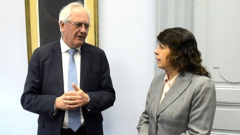 Rodolfo Saldain y Virginia Romero. Foto: @ProfesionalCaja