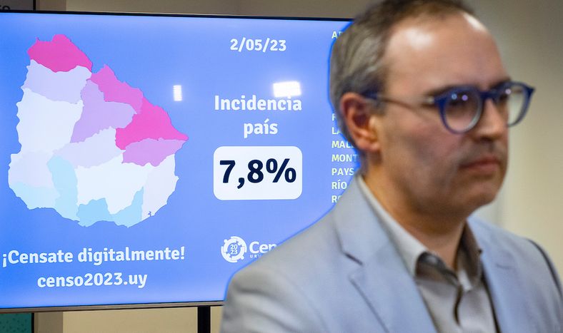 El entonces director del INE, Diego Aboal, en mayo de 2023, cuando estaba en marcha el censo digital.