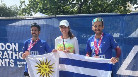 Los uruguayos Julia Paternain y Daniel Davrieux brillaron en la maratón de Londres