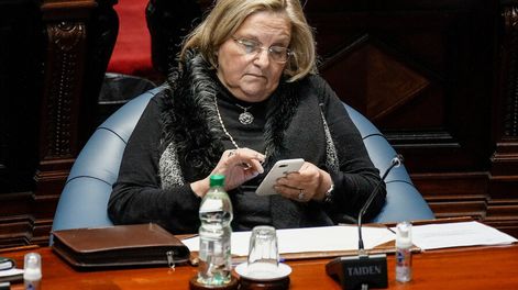 Graciela Bianchi en la Cámara de Senadores del Palacio Legislativo. Foto: Javier Calvelo / adhocFOTOS