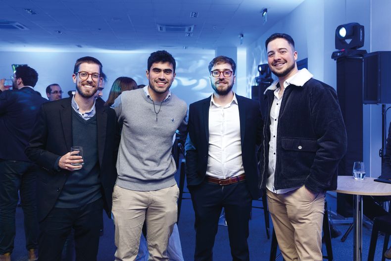 Ignacio Monteverde, Leonardo Bidart y Santiago Sánchez, de Fidocar, y&nbsp;Joaquín Fagúndez