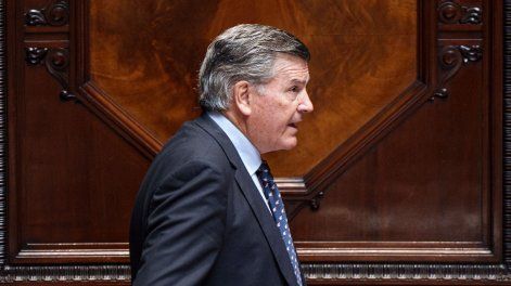 Pedro Bordaberry durante la Comisión Permanente en la Cámara de Senadores del Palacio Legislativo, en Montevideo.
