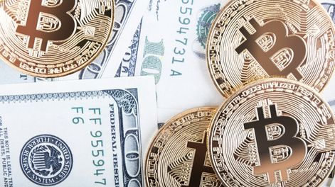 Una representación de Bitcoin