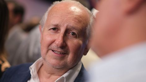 Pablo da Silveira, titular del MEC, en la inauguración del edificio de las Escuelas del Sodre, en Montevideo, el 24 de febrero de 2025