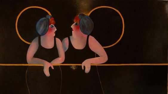 Turbante II (2019), pintura de Silvina Benguria que integra su serie de dobles