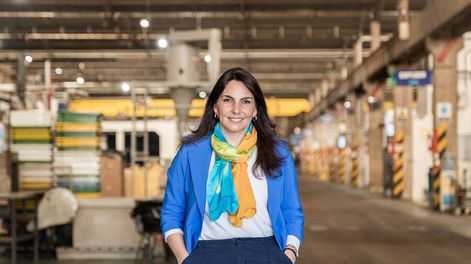 Isabelle Chaquiriand, CEO de Atma, posa para Trayectorias. Foto: Adrián Echeverriaga