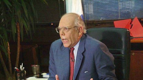 El presidente Jorge Batlle, durante el crítico 2002. Foto: Presidencia