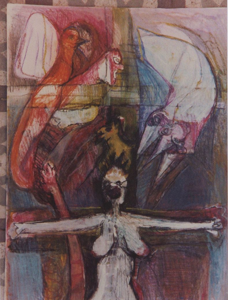 Acoso. Crayola, tinta china y acuarela. 1992.