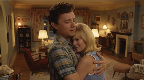 Las versiones rejuvenecidas de Tom Hanks y Robin Wright en Aquí