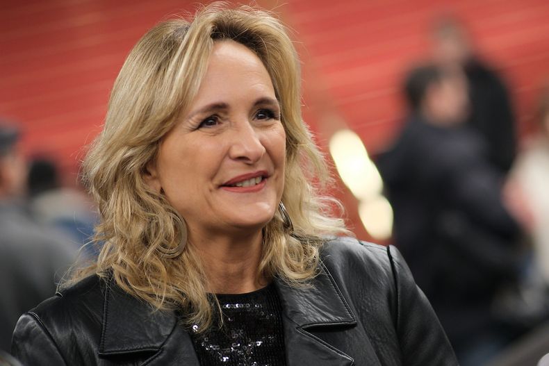 Laura Raffo durante un evento del Partido Nacional