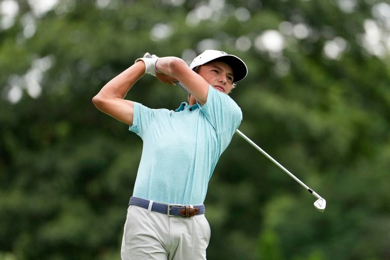 Miles Russell durante la disputa del Rocket Mortgage Classic en junio