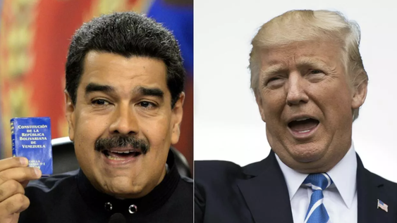 Nicolás Maduro y Donald Trump. Nicolás Maduro y Donald Trump.