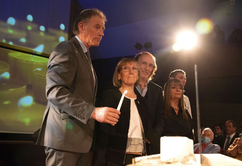 Roby Schindler, Charlotte Grünberg junto a su hijo Jorge Grünberg, Rita Vinocur y Uriel Teitelbaum