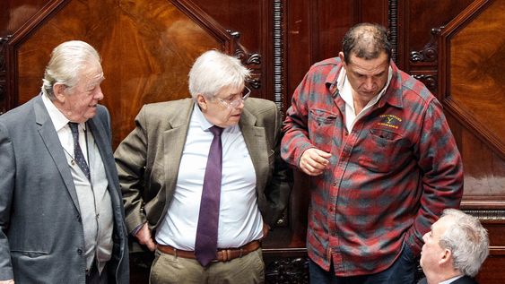 Los senadores Carlos Moreira, Tabaré Viera, Sebastián Da Silva y Luis Alberto Heber Los senadores Carlos Moreira, Tabaré Viera, Sebastián Da Silva y Luis Alberto Heber