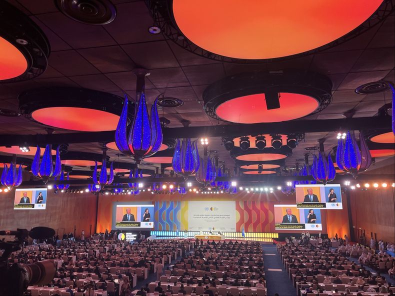 El plenario de la Segunda Cumbre Mundial para el Desarrollo Social, que tuvo la semana pasada en Doha.