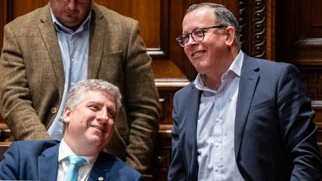 El diputado blanco Juan Martín Rodríguez y el cabildante Álvaro Perrone