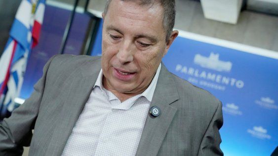 Gabriel Oddone, a la salida de una reunión con legisladores del Frente Amplio en el Parlamento Gabriel Oddone, a la salida de una reunión con legisladores del Frente Amplio en el Parlamento