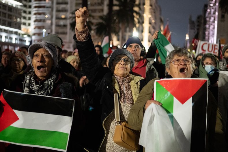 Concentración contra la invasión israelí a la Franja de Gaza, en junio de 2025.&nbsp;