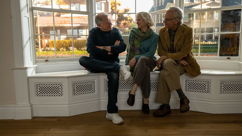 El director Robert Zemeckis con Robin Wright y Tom Hanks en el set de la película