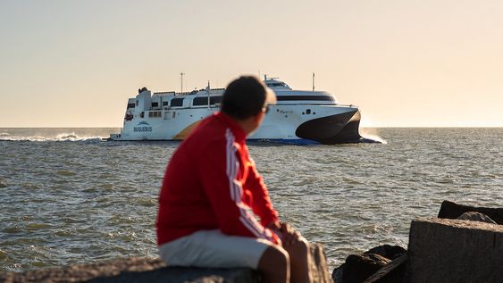El buque Francisco entrando al Puerto de Montevideo. El buque Francisco entrando al Puerto de Montevideo.
