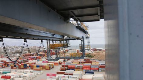 La playa de contenedores del puerto de Montevideo. Foto: TCP