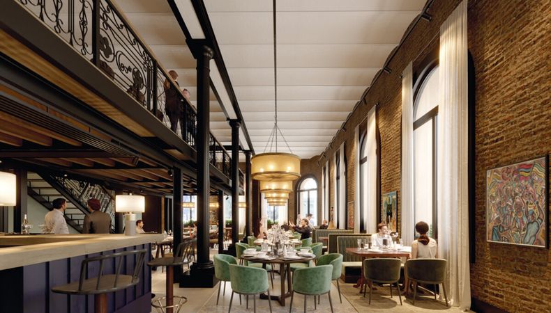 El distrito el Globo (recientemente lanzado en Ciudad Vieja) tendrá una propuesta de polo de negocios que incluye sala de reuniones y livings corporativos integrados a servicios de hotelería, gastronomía y entretenimiento.