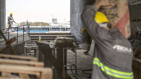 El estadio está siendo reformado para recibir partidos internacionales. Fotos: Nicolás Garrido / Búsqueda