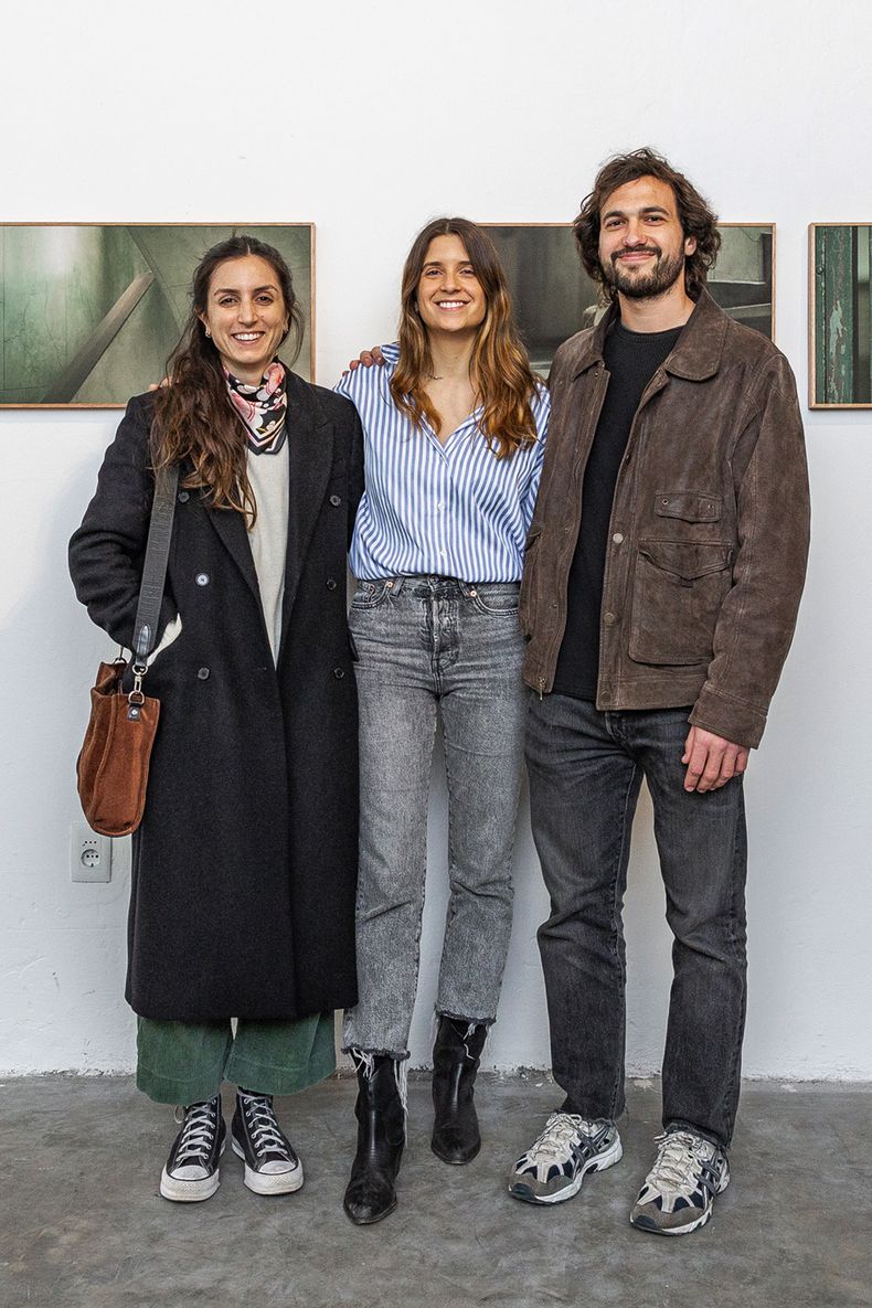 María Bonomi, Agustina Michelini y Mateo Long