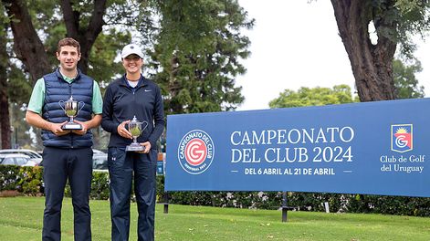 Nicholas Teuten y Chloe Stevenazzi, campeones del Club de Golf del Uruguay