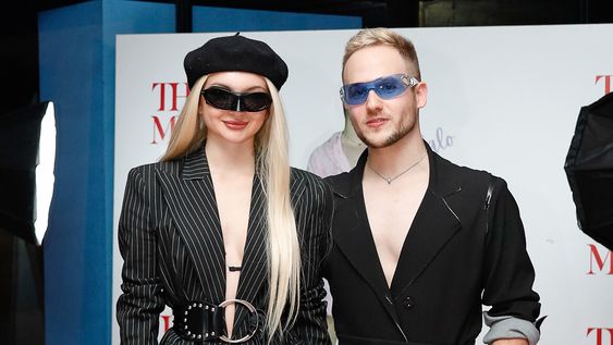 Avril Baracco con el homenajeado Alex Davidovich.