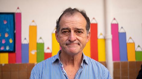 Guido Manini Ríos, en el Colegio Adoratrices de Montevideo, en marzo de 2022