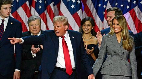 Donald Trump la noche de su triunfo en las elecciones