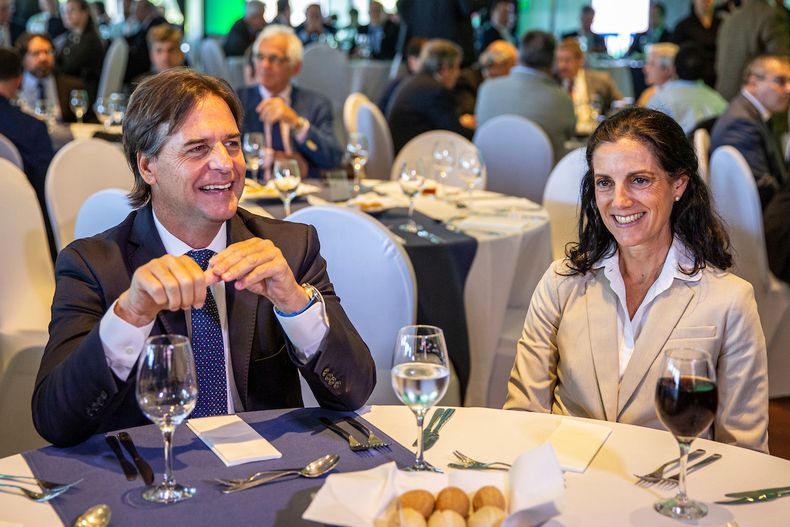 El presidente y la ministra, en un evento empresarial