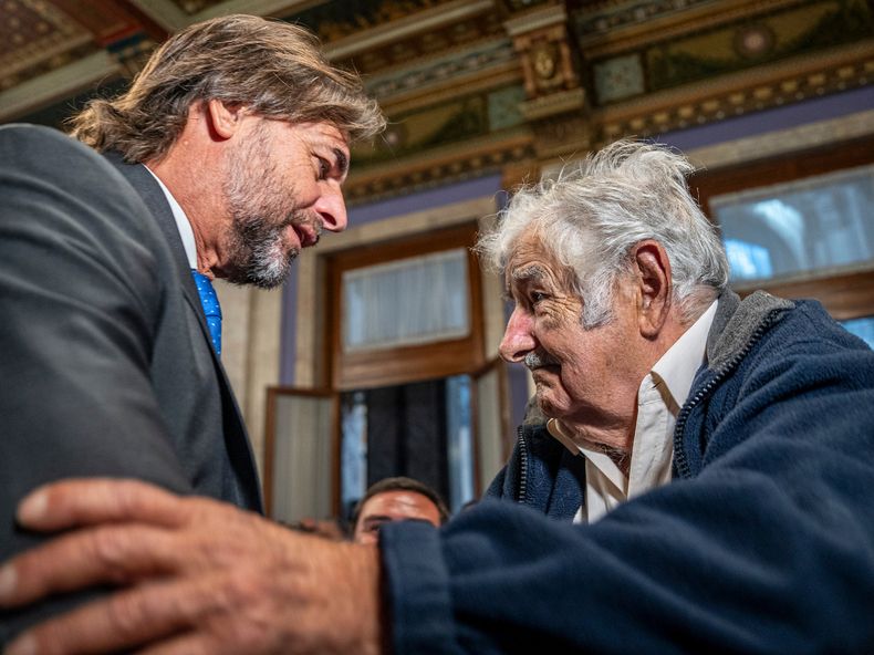 Luis Lacalle Pou y José Mujica.
