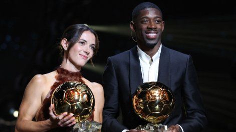 Aitana Bonmatí y Ousmane Dembélé.