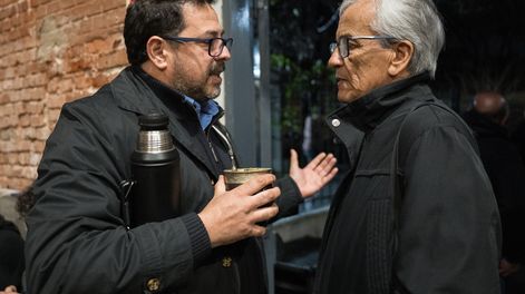 El secretario de Presidencia, Alejandro Sánchez, junto al Ministro de Trabajo, Juan Castillo.