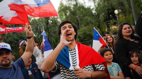 Simpatizantes de José Antonio Kast durante la elección presidencial chilena