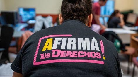 En la sede del PIT-CNT, cuando preparaban la entrega de las firmas para plebiscitar la seguridad social