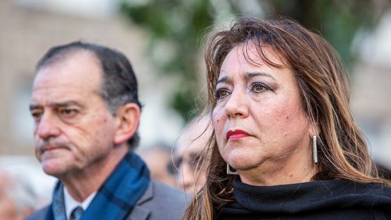 Irene Moreira junto a Guido Manini Ríos. Foto: Mauricio Zina / adhocFOTOS Irene Moreira junto a Guido Manini Ríos. Foto: Mauricio Zina / adhocFOTOS