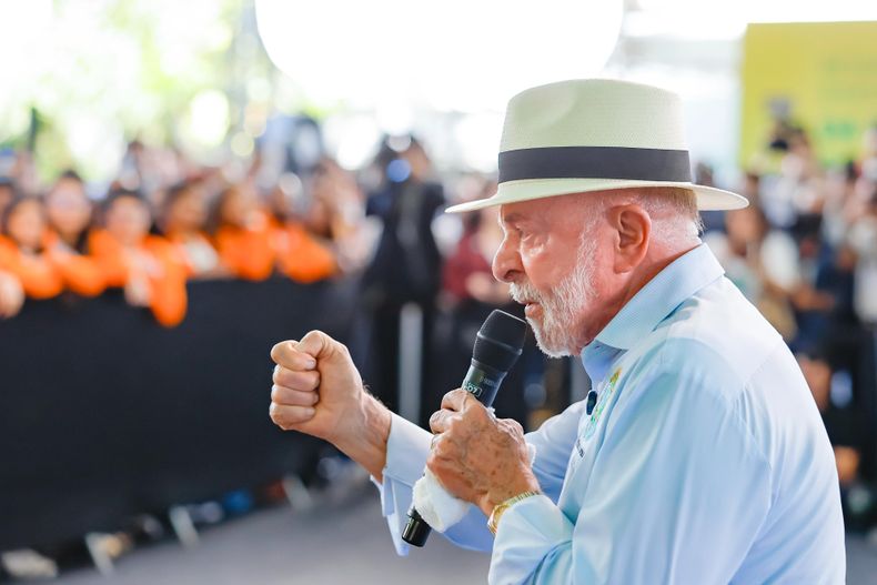 Luiz Inácio Lula da Silva durante un evento de su campaña presdencial, 29 de mayo de 2026.