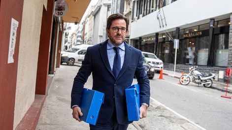 Germán Cardoso a su llegada a Fiscalía