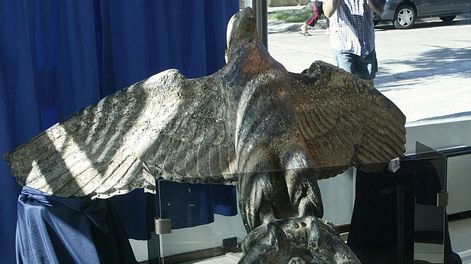 El águila del Graf Spee fue rescatada en 2006. Foto: AFP / Miguel Rojo