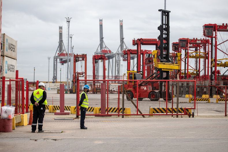 Terminal Cuenca del Plata (Katoen Natie) en el Puerto de Montevideo. Foto: Mauricio Zina / adhocFOTOS